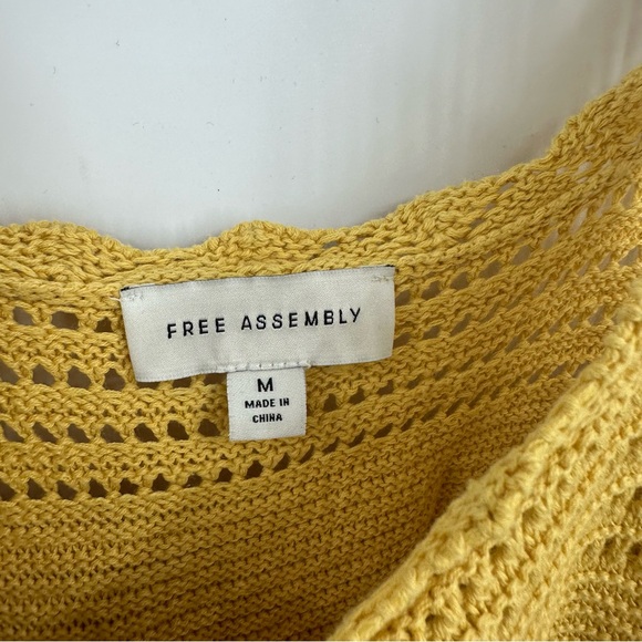 Free Assembly Mustard Yellow Tank Top Size Medium Boho Fall Girl Cozy Basics - Picture 4 of 6